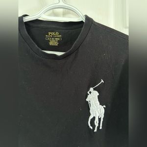 Black Ralph Lauren Embroidered Tee